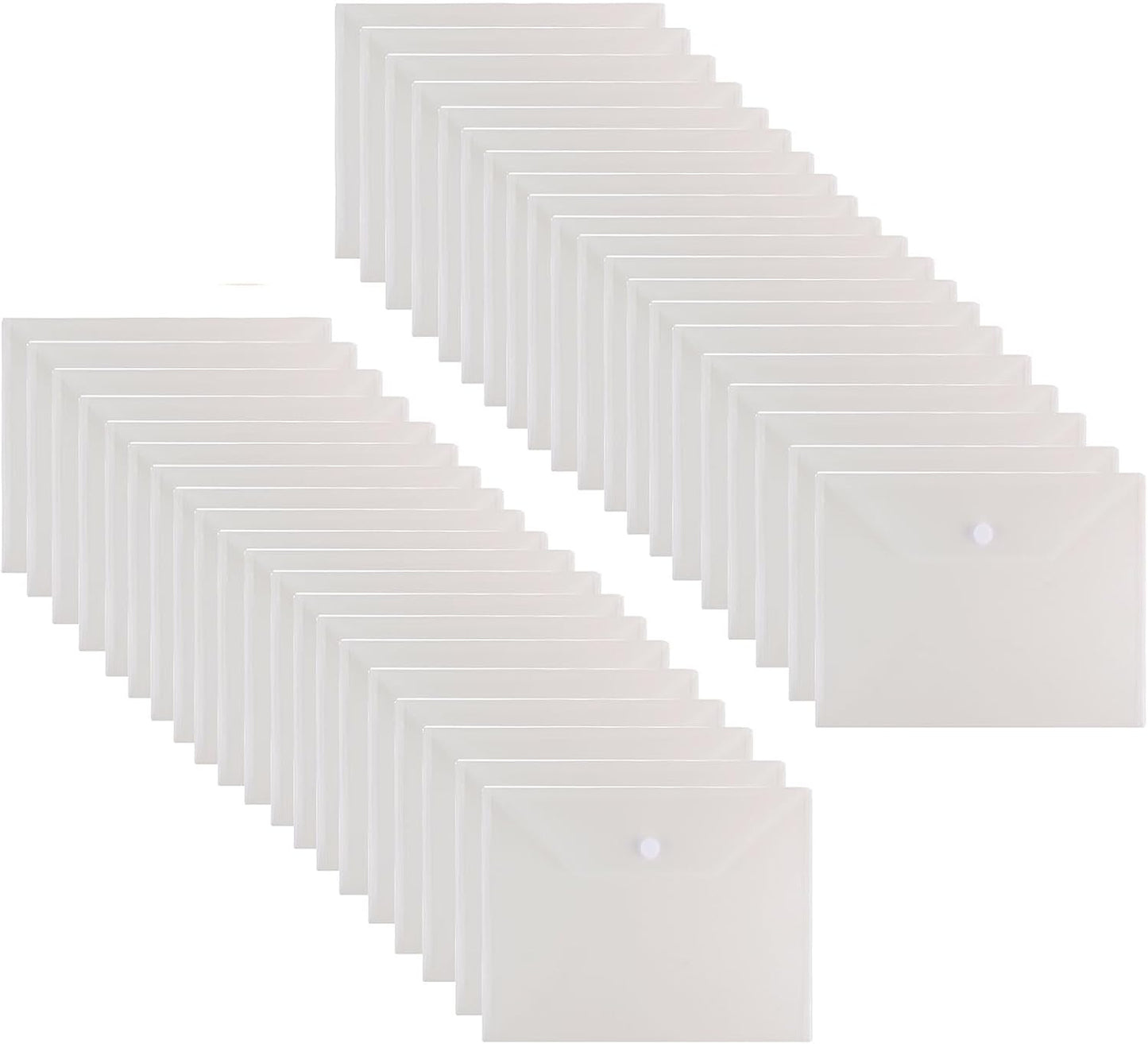 11 x 14 Large Clear Plastic Envelopes Document File Storage Holder 40 Pack Hook Loop Closure