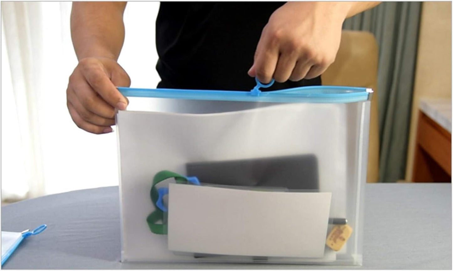 9x12 Clear Zip Plastic Envelopes File Document Paper Holder Pack of 24 (24 Pack)