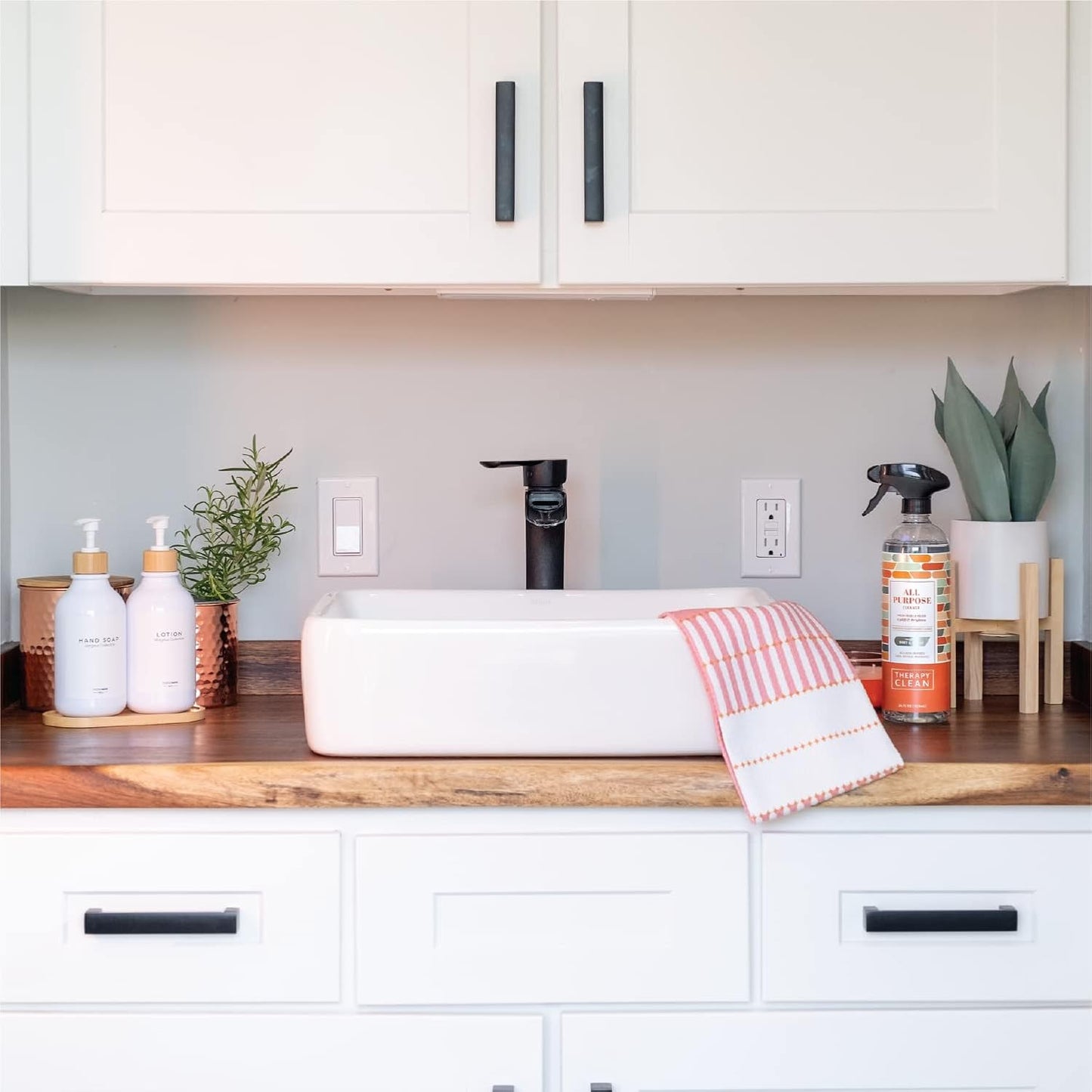 Therapy Clean All Purpose Cleaning Spray - Fresh Herbs & Melon 24 fl. oz - 100% Natural Scent, Kitchen Surface Counter, Surface Cleaner, Non Toxic All Purpose Cleaner Spray