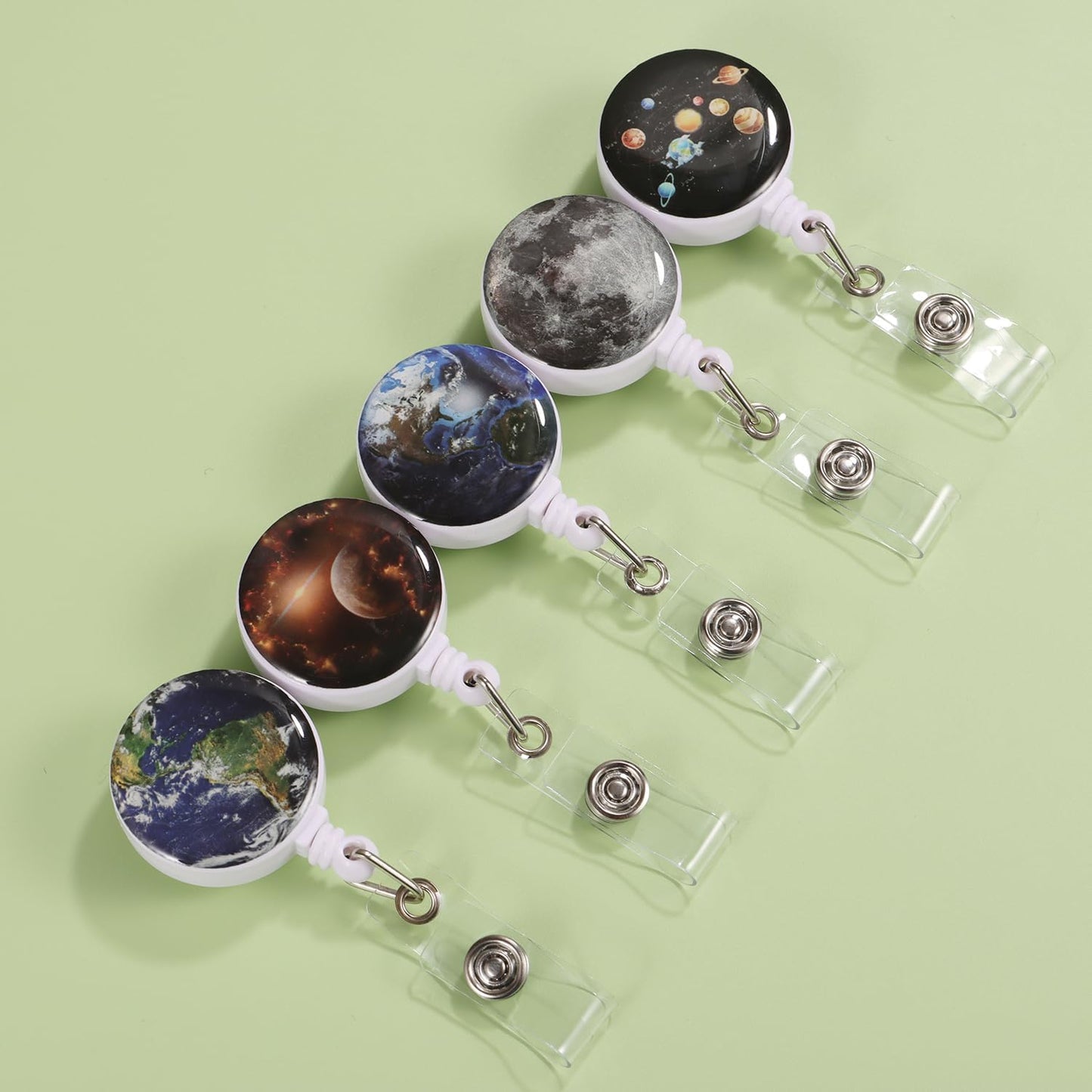 16pcs Badge Reels Retractable Badge Holders,Id Badge Holders Retractable with Clip,Cute Badge Reel for Men,Women,Girls 08