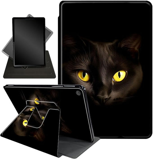 for Kindle Fire 7 case 2019 2017 Release 9th 7th Generation,360 Degree Rotating Stand Smart Protective Cover Case for Amazon fire 7 Tablet 9th/7th Generation,Cute Wild Cat
