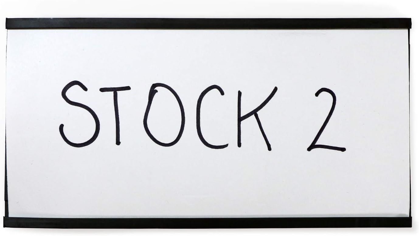 SmartSign (10-Pack) Magnetic C Channel Card Label Holders - 3" x 6" Metal Racks and Shelf Label Holders with Paper Inserts