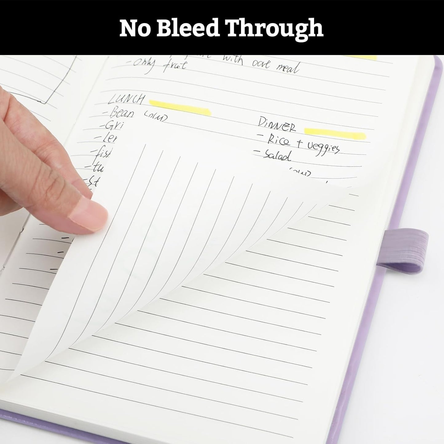 2Pack Lined Hardcover Journal Notebook, A5 192 Pages 100Gsm Thick Paper College Ruled for School,Note Taking,Work,Diary，5.7"*8.3",Lavender