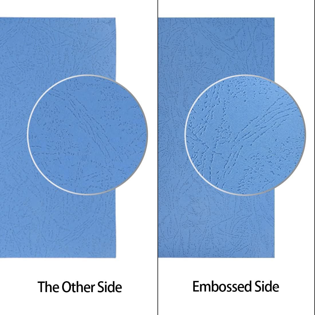 Rayson LBC230G Paper Binding Cover, Leather Texture 12 mil Binding Cover, 8-1/2 x 11 inches Blue Presentation Leathergrain Binding Covers, 100/Pack