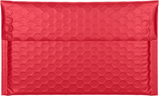 Red Side-Loading Bubble Mailers 8 x 5 Inches,Self-Seal Padded Mailing Envelopes, Pack of 27
