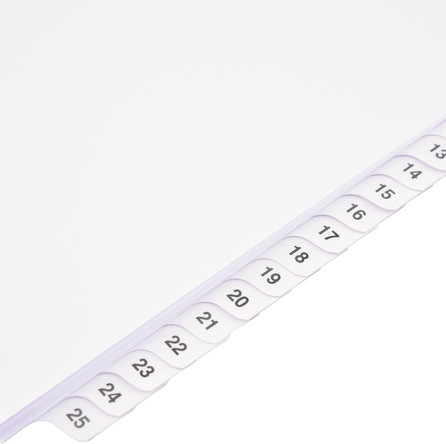 Exhibitindexes® Side Collated Exhibit Tabs AVE Style Bold Tabs Set of 1-25 | Made in The USA
