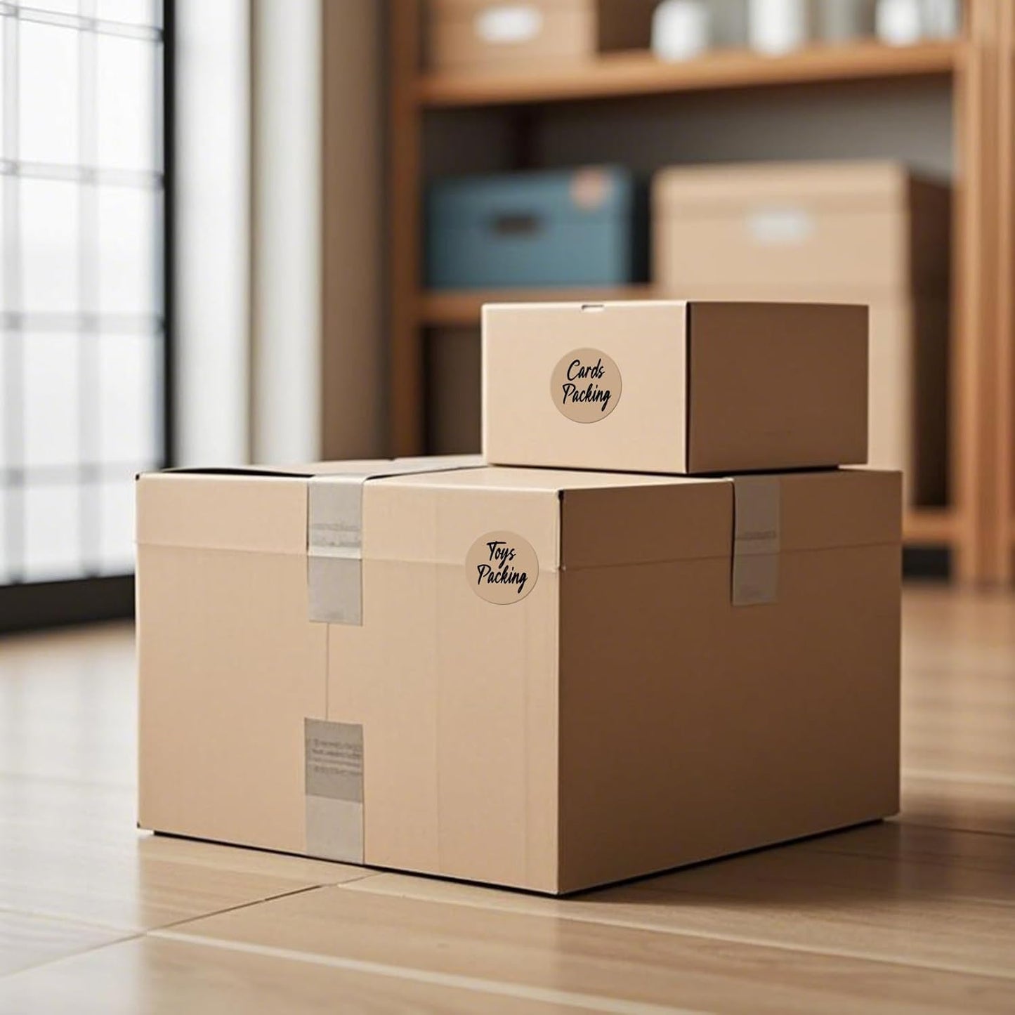 500 PCS Circle Dots Stickers 2 Inch Vinyl Kraft Round Labels Removable Waterproof Color Coding Sticker Roll for Office Inventory Garage Yard Sale Tag