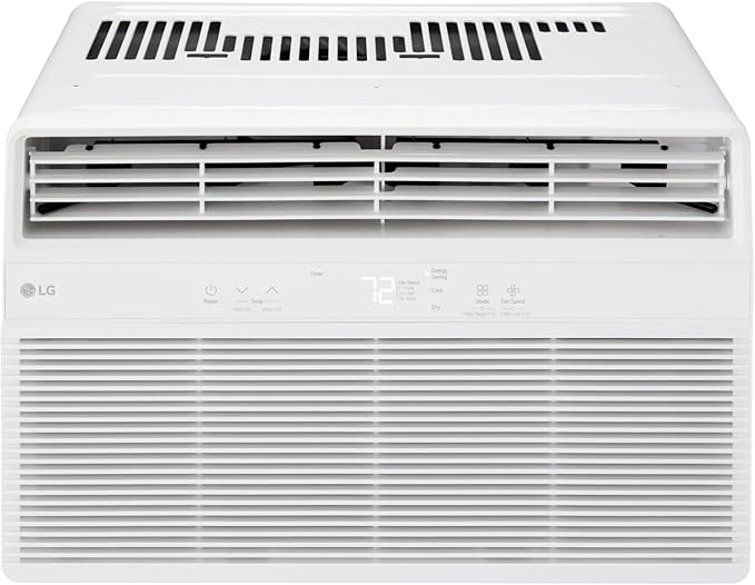LG 6,000 BTU Window Air Conditioner, Cools 250 Sq.Ft. (10' x 25' Room Size), Quiet Operation, Electronic Control with Remote, 2 Cooling & Fan Speeds, 2-Way Air Deflection, Auto Restart, 115V