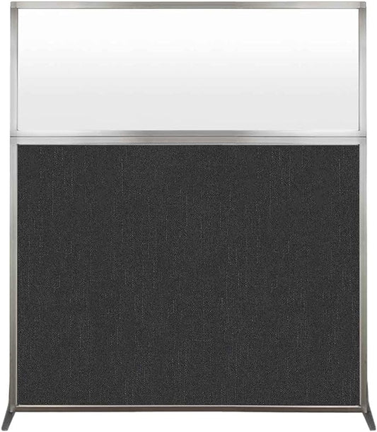 Versare Hush Screen Portable Room Divider | Workstation Wall Divider | Freestanding Privacy Hush Panels | Frosted Windows | Fabric Office Divider Screen | Great for Room Separation