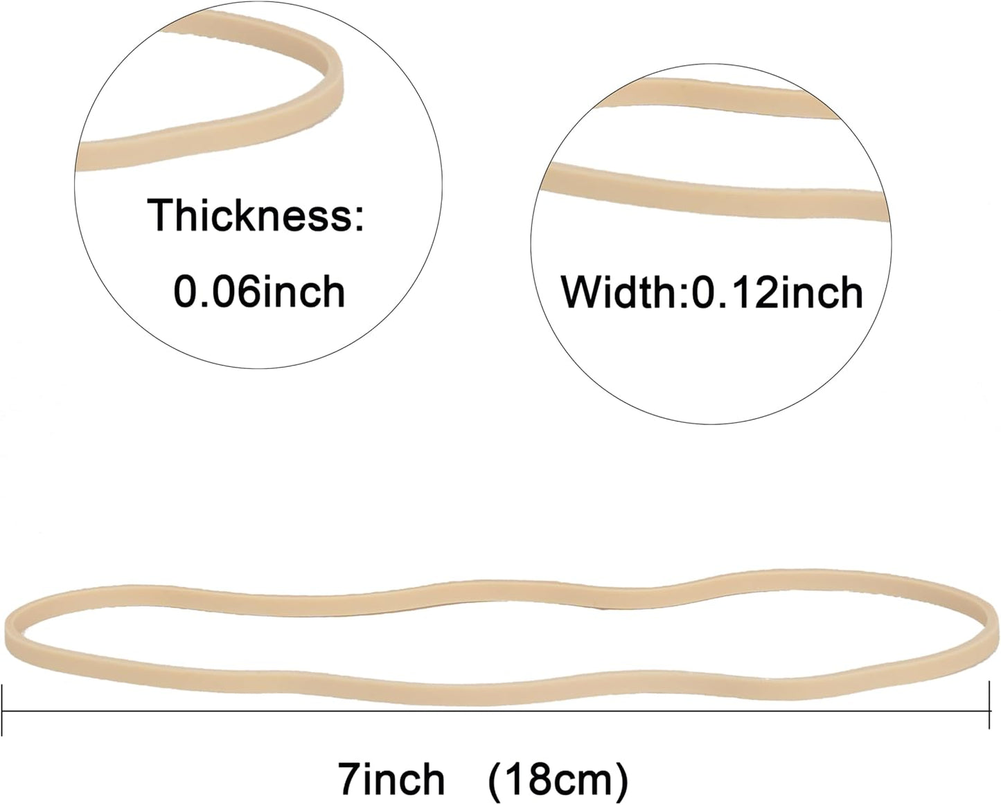 Rubber Bands Garbage Can Bands Elastic Large Size #117B 120 Pcs Trash Can Rubber Bands Black Elastics Bands 7 inch Assorted For Office Supplies Home