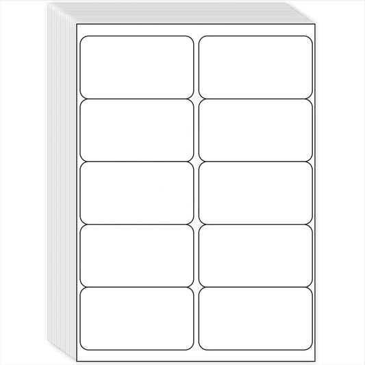 MPRT 2" x 4" Shipping Address Labels 500 Label Stickers Paper for Laser & Inkjet Printer 10 per Page Printable Mailing Labels - Matte, 50 Sheets