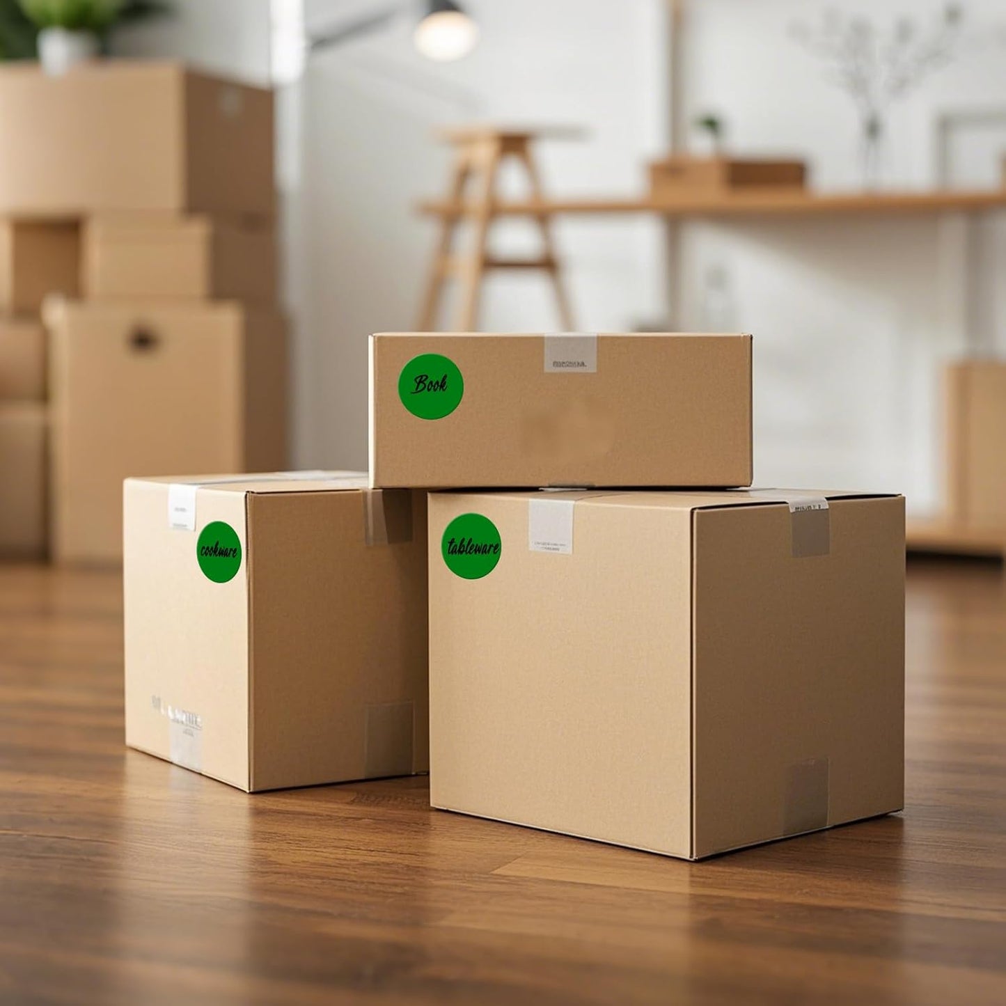 300 PCS Circle Stickers 4 Inch Green Vinyl Floor Dots Sticker Removable Self-Adhesive Colored Large Round Label Roll for Marking Inventory Organizing Classroom Line Up Spots