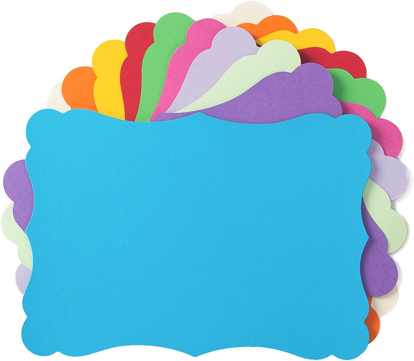 50 Pack Blank Kraft Cards Cardstock Thick Paper Brown Greeting Cards for DIY Gift Card Menus, Baby Shower and Wedding Invitations (Multicolored, 5x7IN)