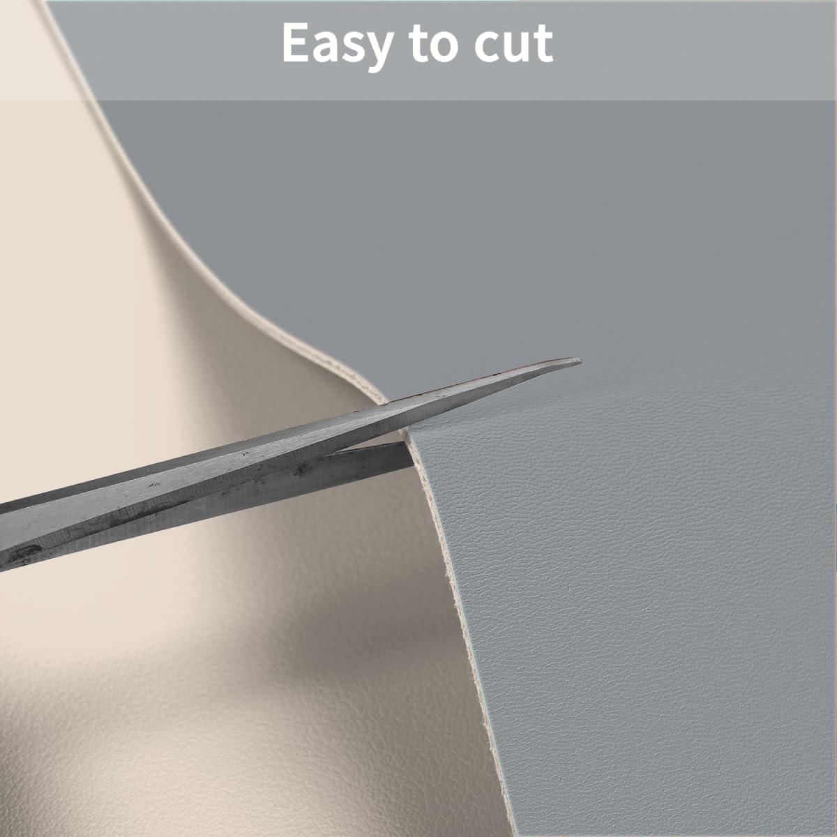 Leather Table Cover,1.8mm Thick,42x90 Inch Table Protector,Table Protector for Dining Room Table,Dining Table Cover,Table Top Cover.(Off White+Light Gray,42x90)