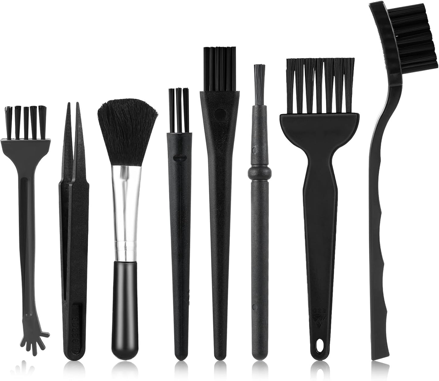 8 Pcs Mini Keyboard Cleaning Brushes Kit, Anti Static Electronic Dust Cleaning Brushes with PP Handle and Nylon Bristles, Keyboard Cleaning Brush for Computer Keyboard and Small Spaces