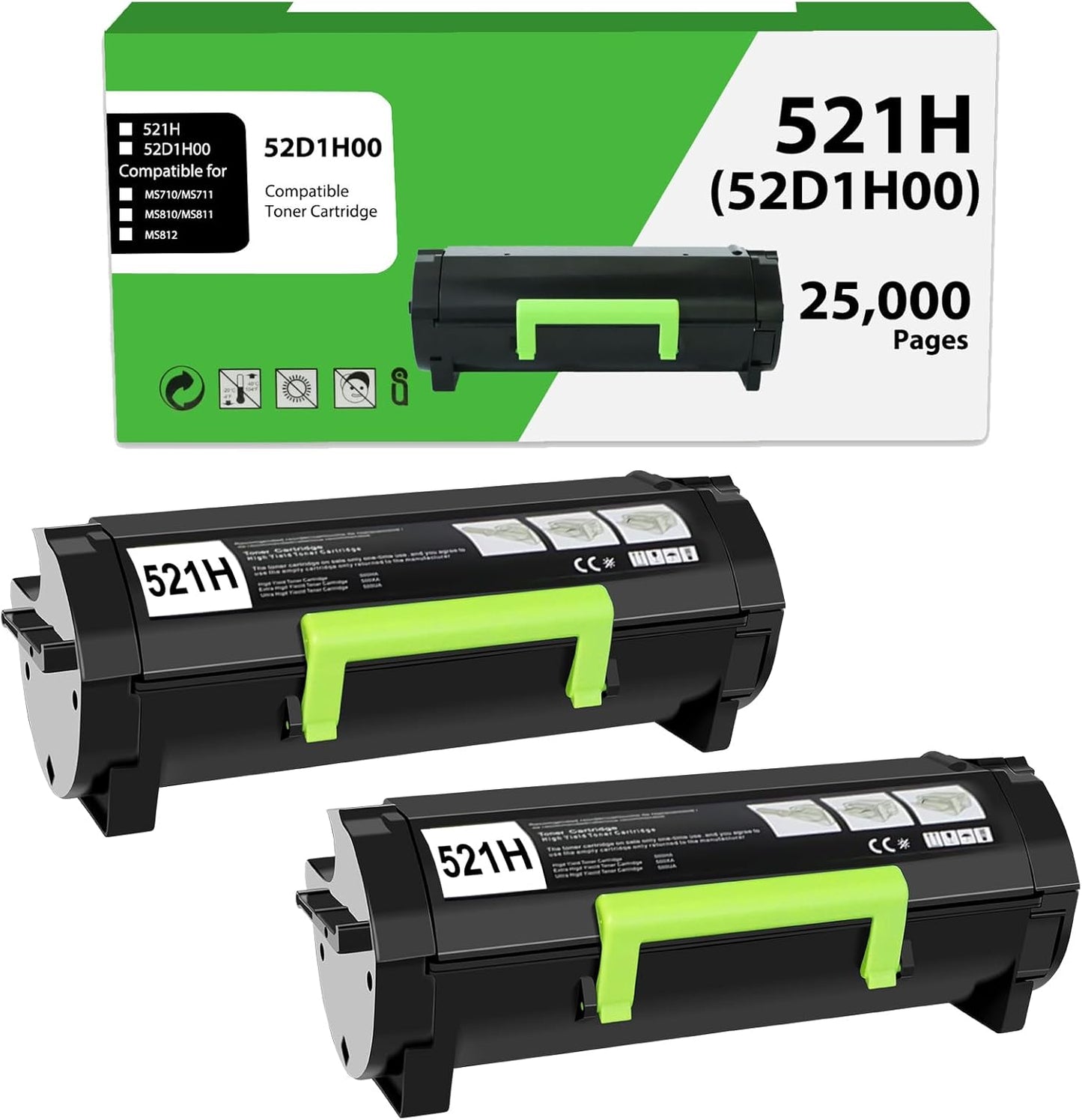 521H 52D1H00 Toner Cartridge Compatible Replacement for Lexmark 521H 52D1H00 for MS710 MS710n MS711 MS711dn MS810 MS810n MS810dn MS810de MS811 MS811n MS811dn MS811dtn MS812 MS812dn MS812de