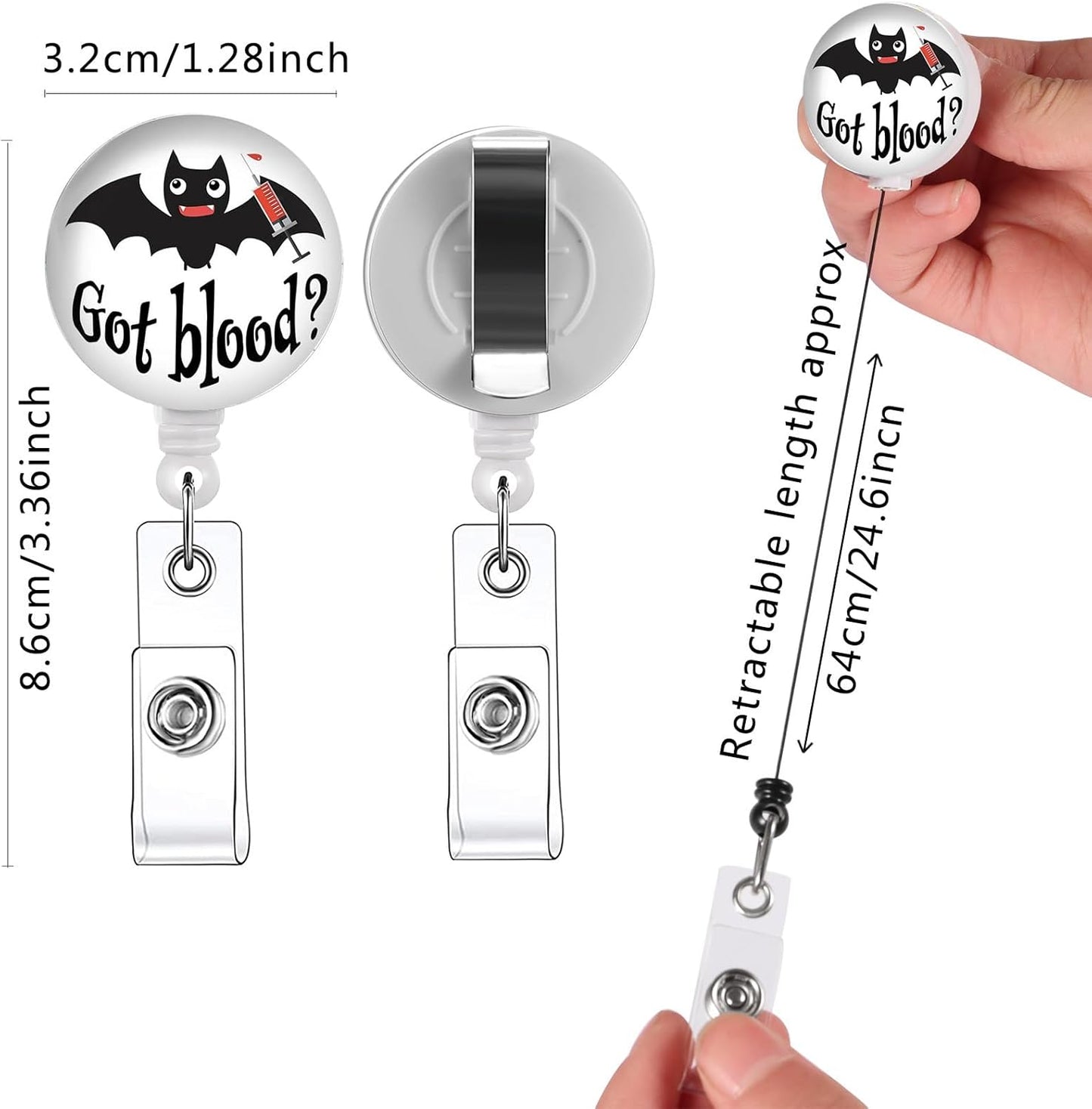 16pcs Badge Reels Retractable Badge Holders,Id Badge Holders Retractable with Clip,Cute Badge Reel for Men,Women,Girls 15
