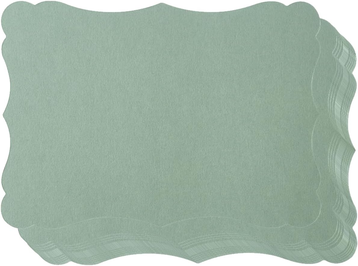 Homtable 50 Pack Sage-Green Blank Cards Cardstock Thick Kraft Paper Greeting Cards for DIY Gift Card Menus, Baby Shower and Wedding Invitations (5x7IN)