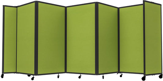 Versare Room Divider 360 Portable Wall Partition | Folding Panels | Large Freestanding Divider | Locking Wheels | Temporary Room Separator