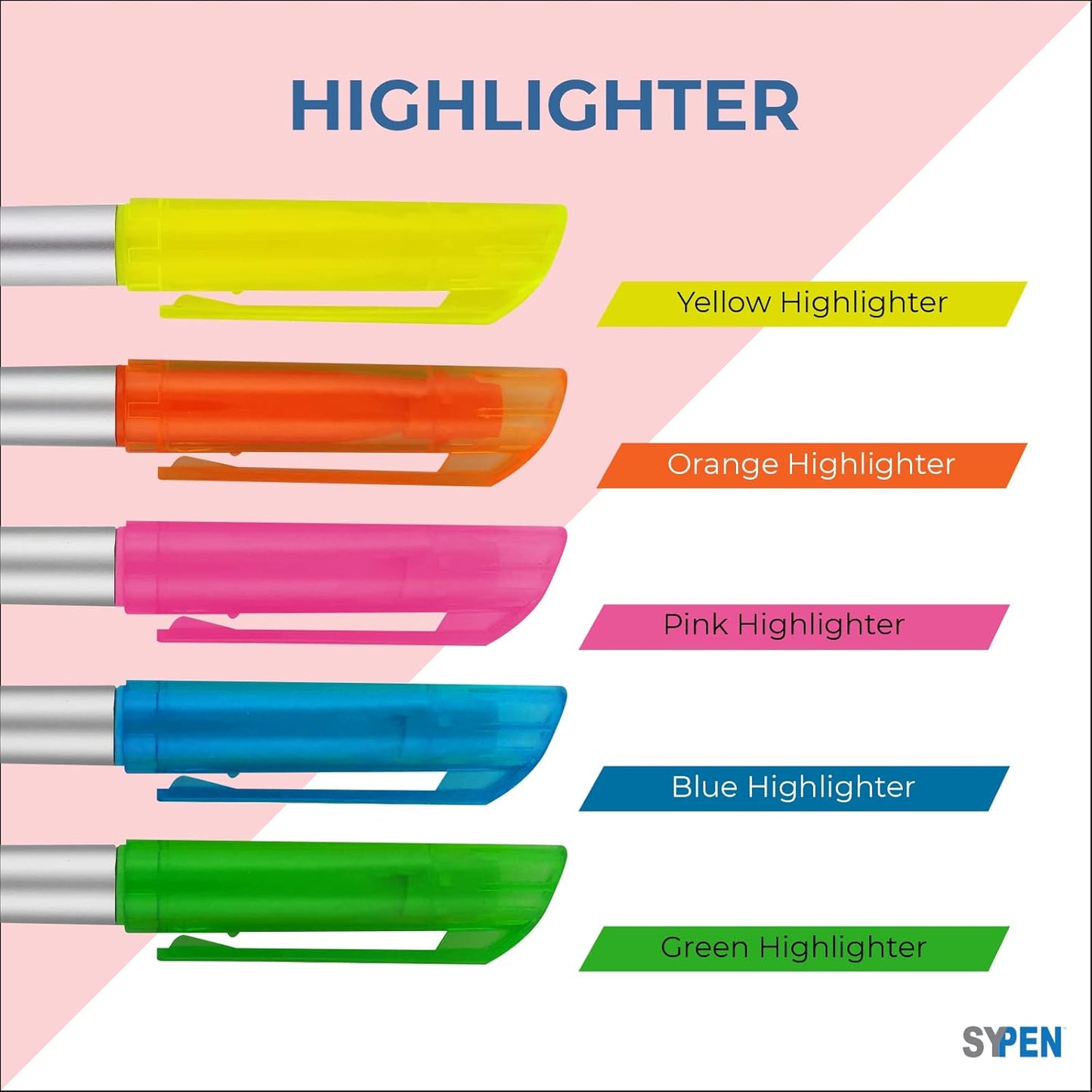 Personalized Pens with Highlighter and Stylus -175 Pack Bulk-Free Imprint - 3 In Highlighter, Ballpoint Pen, and Stylus Combo- add Custom Business Name, Logo or Gift Message- Assorted, Colored Imprint