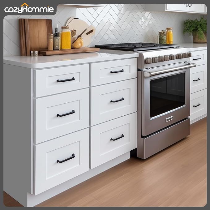 Shaker Style White RTA Base Drawer Cabinet by Solid Wood for Kitchen, Bathroom, Bedroom or Office with 3 Drawers and Soft Close(24" W x 24" Depth x 34-1/2" H)
