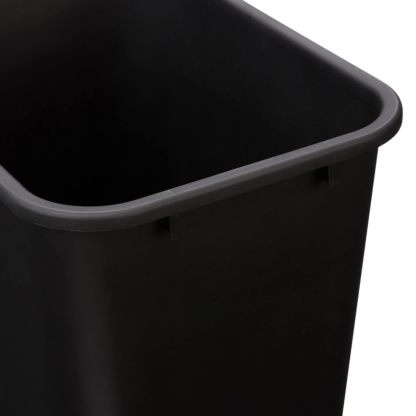 Amazon Basics Trash Can, Rectangular Commercial Office Wastebasket, 10 Gallon (Pack Of 1), Black (Previously AmazonCommercial brand)