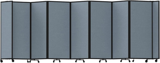 Versare Room Divider 360 Portable Wall Partition | Folding Panels | Large Freestanding Divider | Locking Wheels | Temporary Room Separator