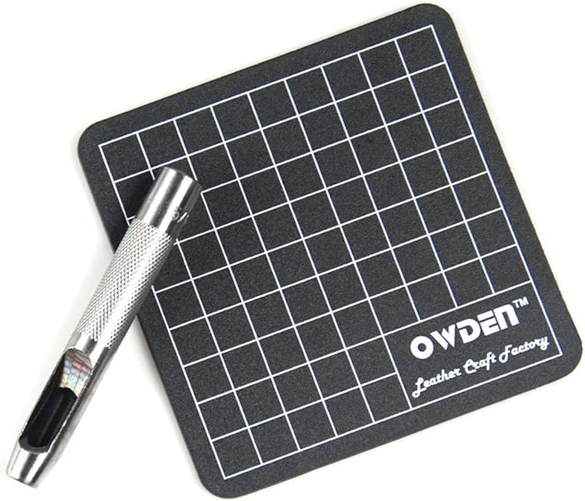6 Pieces Hollow Hole Punch Set (1/8" - 5/16"),Leather Punch Tools, with A Free Cutting MAT