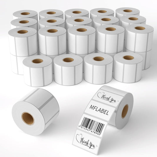 MFLABEL 36 Rolls of 1000 2-1/4 x 1-1/4 Inch Direct Thermal Perforated Shipping Labels,SKU Labels (36 Rolls)