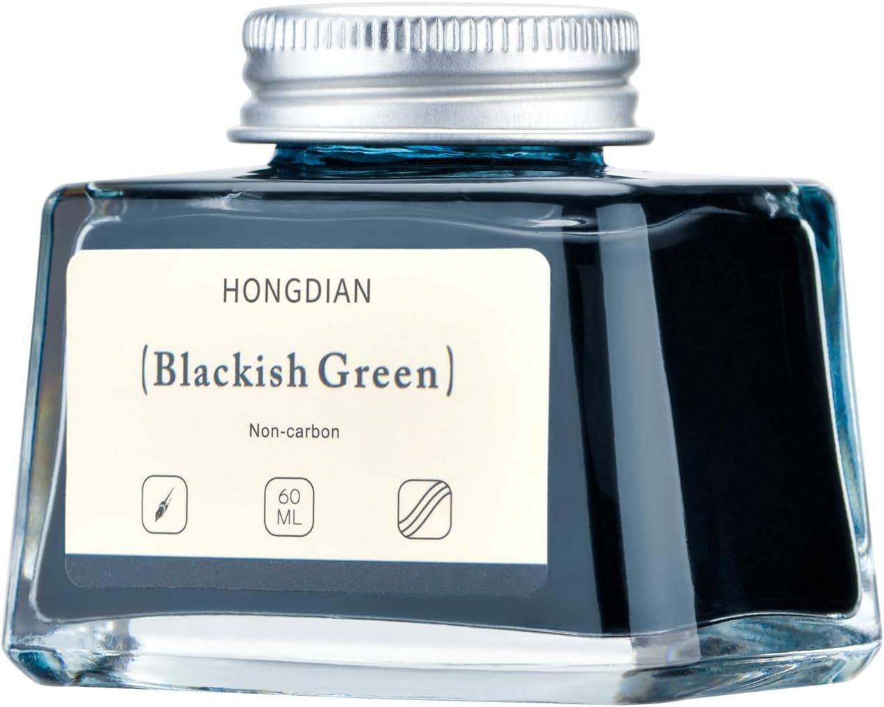 Asvine Hongdian Fountain Pen Bottled Ink Blackish Green, 60ml Fountain Pen Bottled Ink, Non Carbon