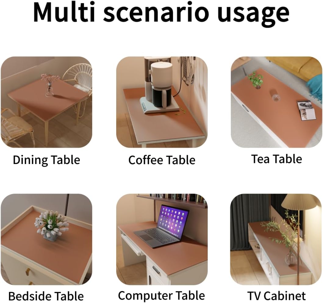 Dining Table Cover Protector for Dining Room Table - Can Be Used On Both Sides Waterproof and Easy to Clean Good Flatness Used for Dining Table(Brown+Gray 44x78)