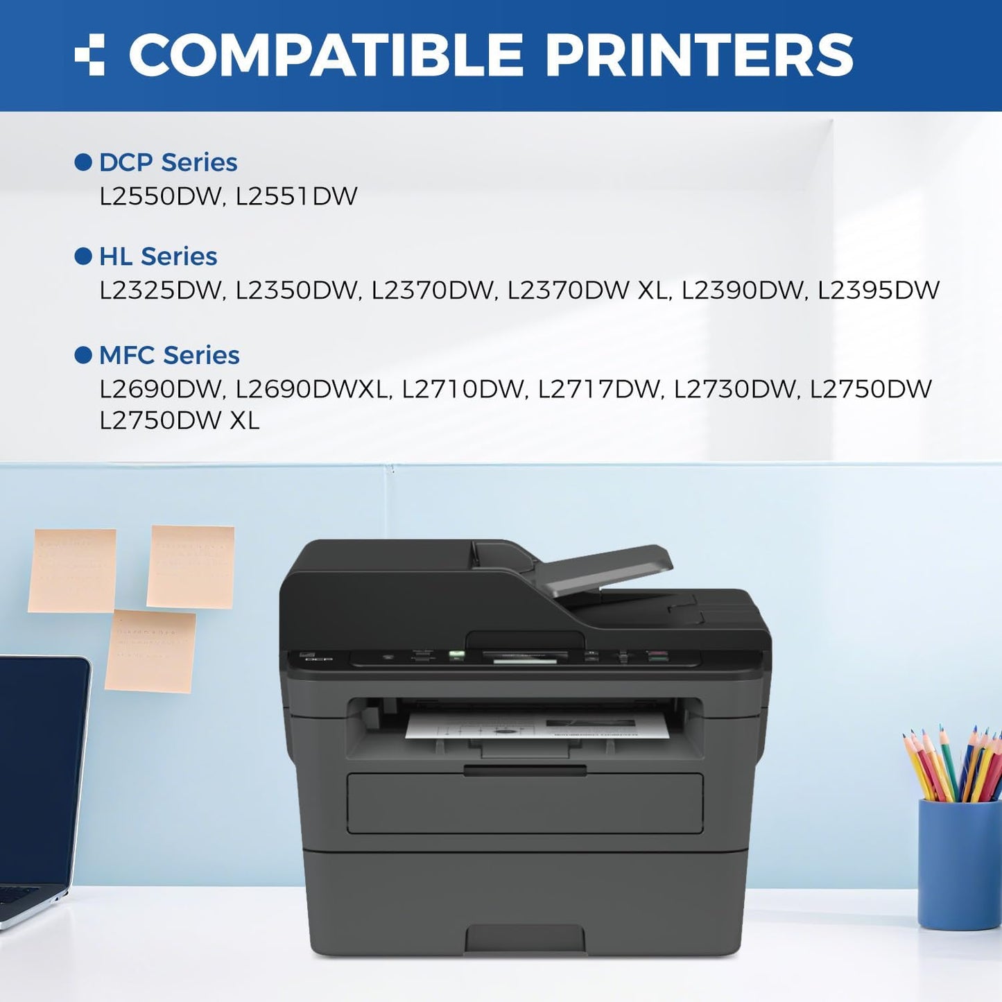 TN730 Black Toner Cartridge 2-Pack Compatible Replacement for Brother TN-730 TN760 MFC-L2710DW MFC-L2750DW DCP-L2550DW HL-L2350DW HL-L2395DW HL-L2370DW HL-L2390DW MFC-L2690DW HL-L2325DW Laser Printer