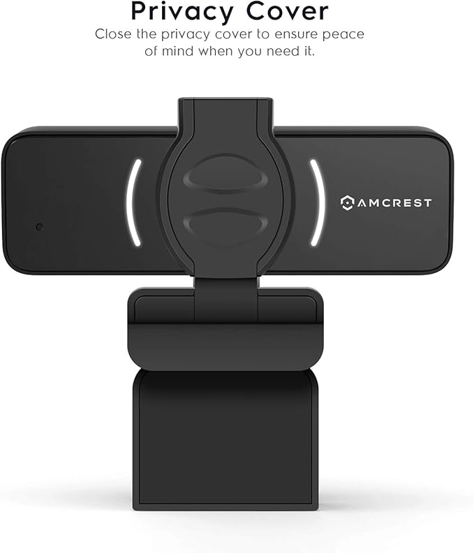 Amcrest 1080P Webcam with Microphone & Privacy Cover, Web Cam USB Camera, Computer HD Streaming Webcam for PC Desktop & Laptop w/Mic, Wide Angle Lens & Large Sensor for Superior Low Light (AWC205)