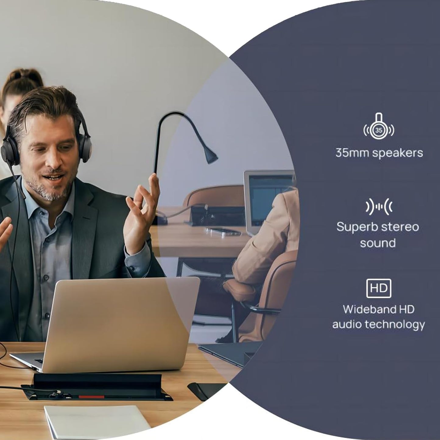 Yealink UH37 Professional USB Headset with Microphone for PC Laptop Noise Cancelling & Volume Control VoIP Skype Teams Online Conference(Mono)(USB-A)