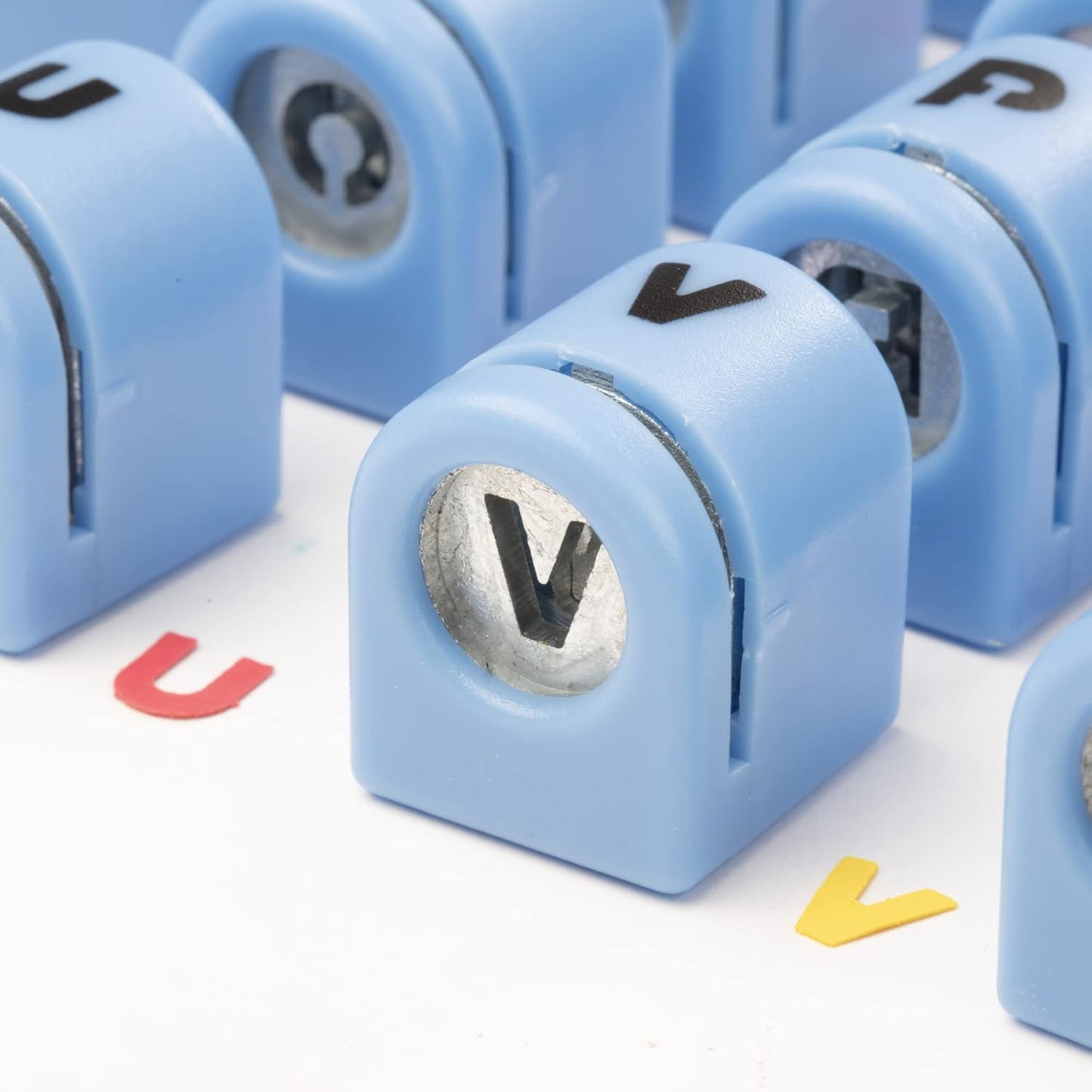 Letters and Numbers Paper Punchers- 37pc Mini Paper Punchers w Case & Punching Tool- Easy Use Hole Punch for Greeting Cards, Confetti, Scrapbooking, Arts & Crafts, School Projects for Kid & Adults