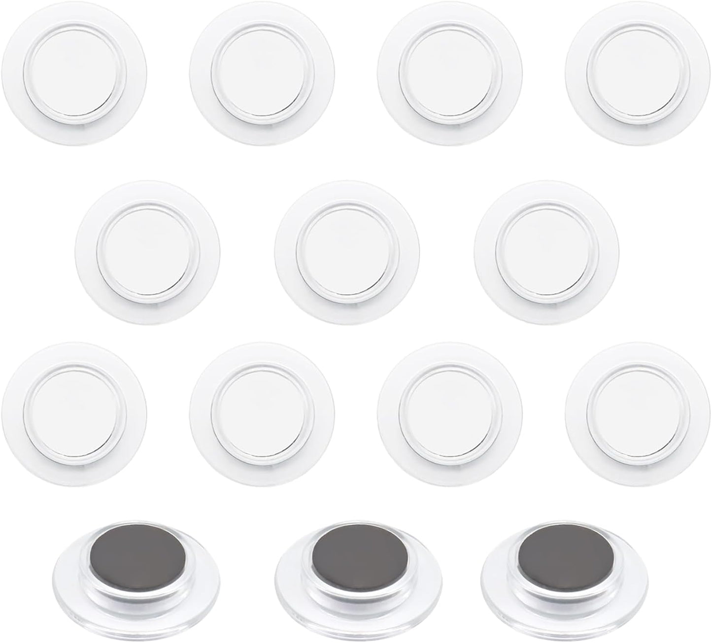 ZDZBLX Fridge Magnets, 14 Pack Magnet Strong Magnets Refrigerator Magnets Small Magnets for Whiteboard, Heavy Duty Magnets Mini Magnets Cute Round Magnets for Fridge, Locker, Classroom, Office (White)