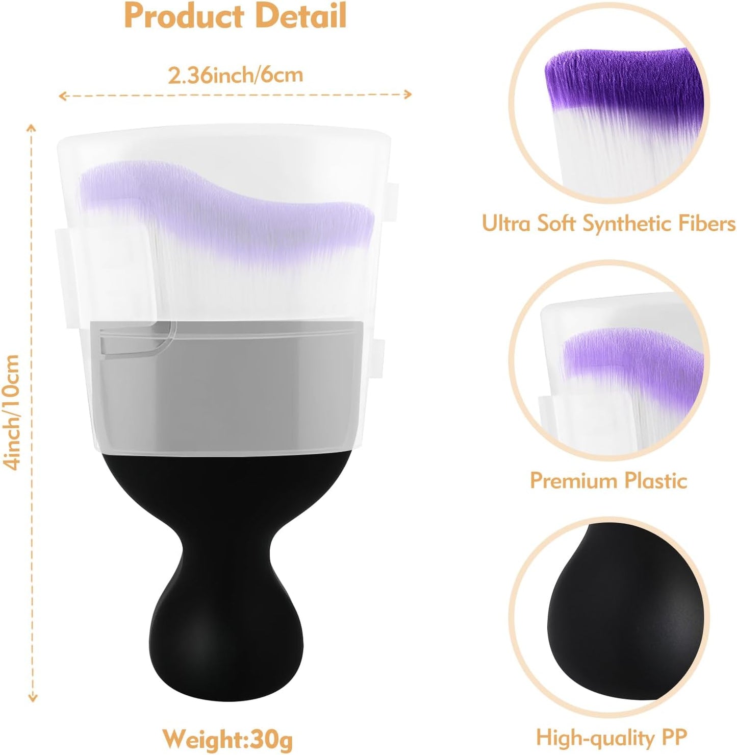 Car Interior Cleaning Brush Car Duster Interior with Ultra Soft Bristles Auto Detailing Brushes Dusting Car Accessories for Dashboard, AC Vents, Leather, Scratch-Free (2Pack_Purple)