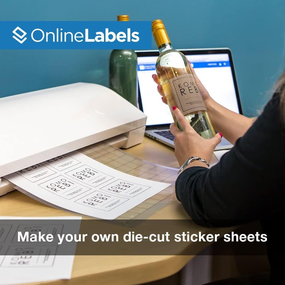 8.5 x 11 Clear Frosted Matte Sticker Paper (Inkjet Printers Only) - 250 Sheets - Full Sheet Labels - OnlineLabels