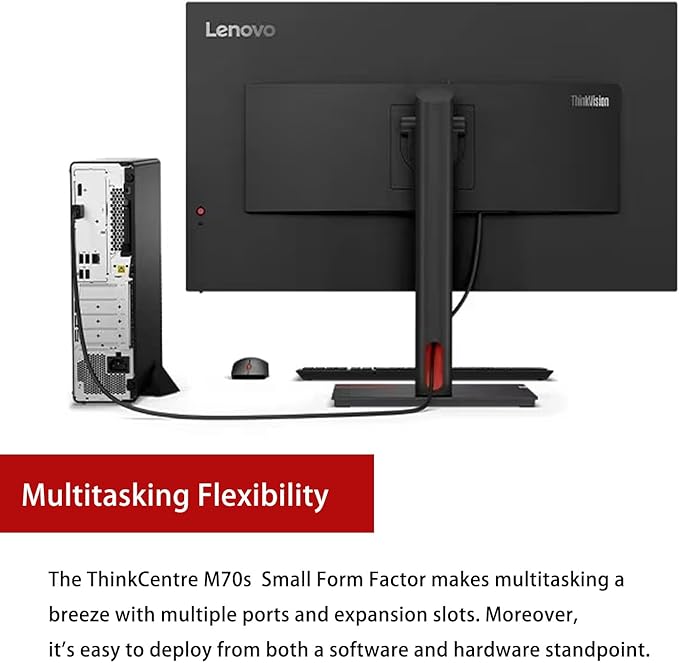 Lenovo ThinkCentre M70s Small Form Factor Business Desktop, Intel 20-Core i7-14700, 64GB DDR5, 2TB SSD, HDMI, DP, Wi-Fi 6, Wired KB & Mouse, Win 11 Pro, Bundle with ADATA UC310 64GB USB Flash Drive