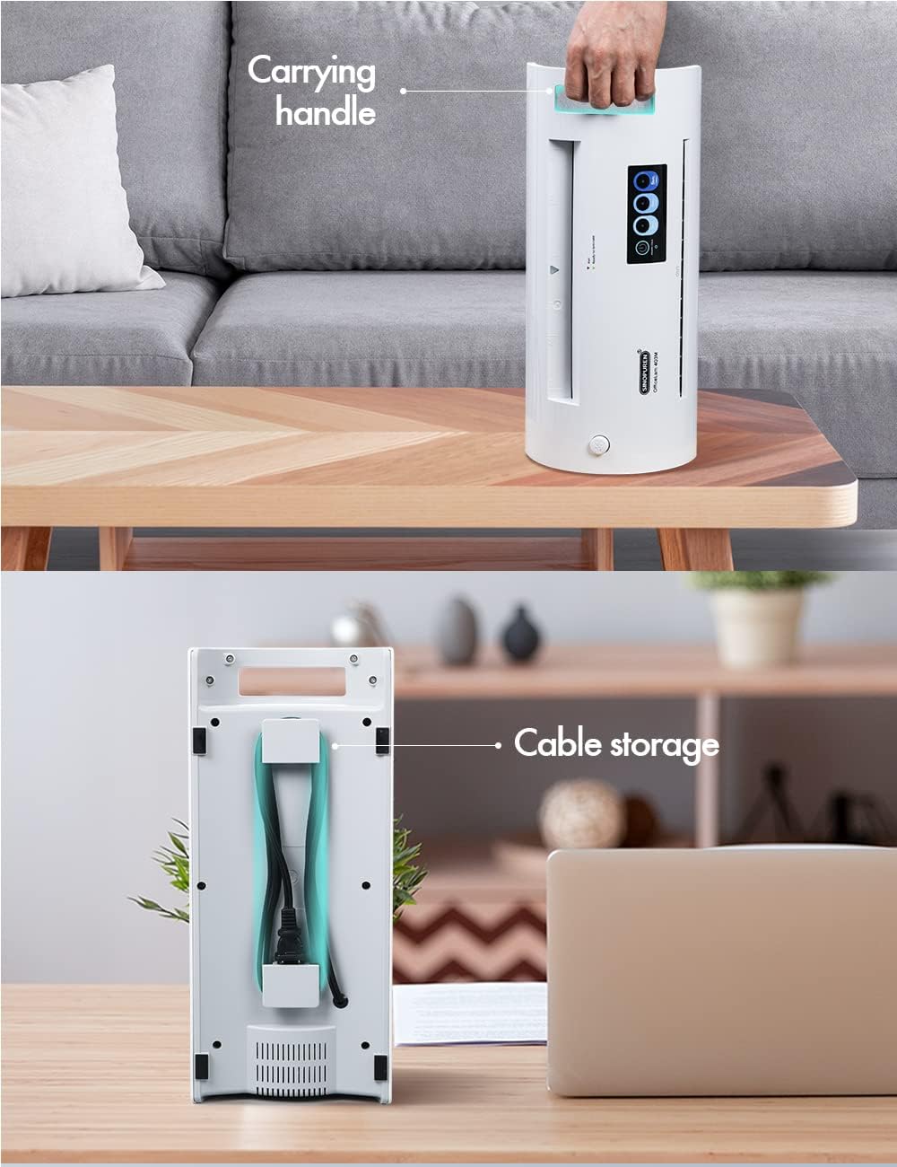 Laminator Machine, SINOPUREN Laminating Machine, Thermal Lamination 9-inch Quick 1min Warm-up JamFree-Tech Personal Lamination Work with 3mil 4mil 5mil Pouches, School/Office/Home use, White