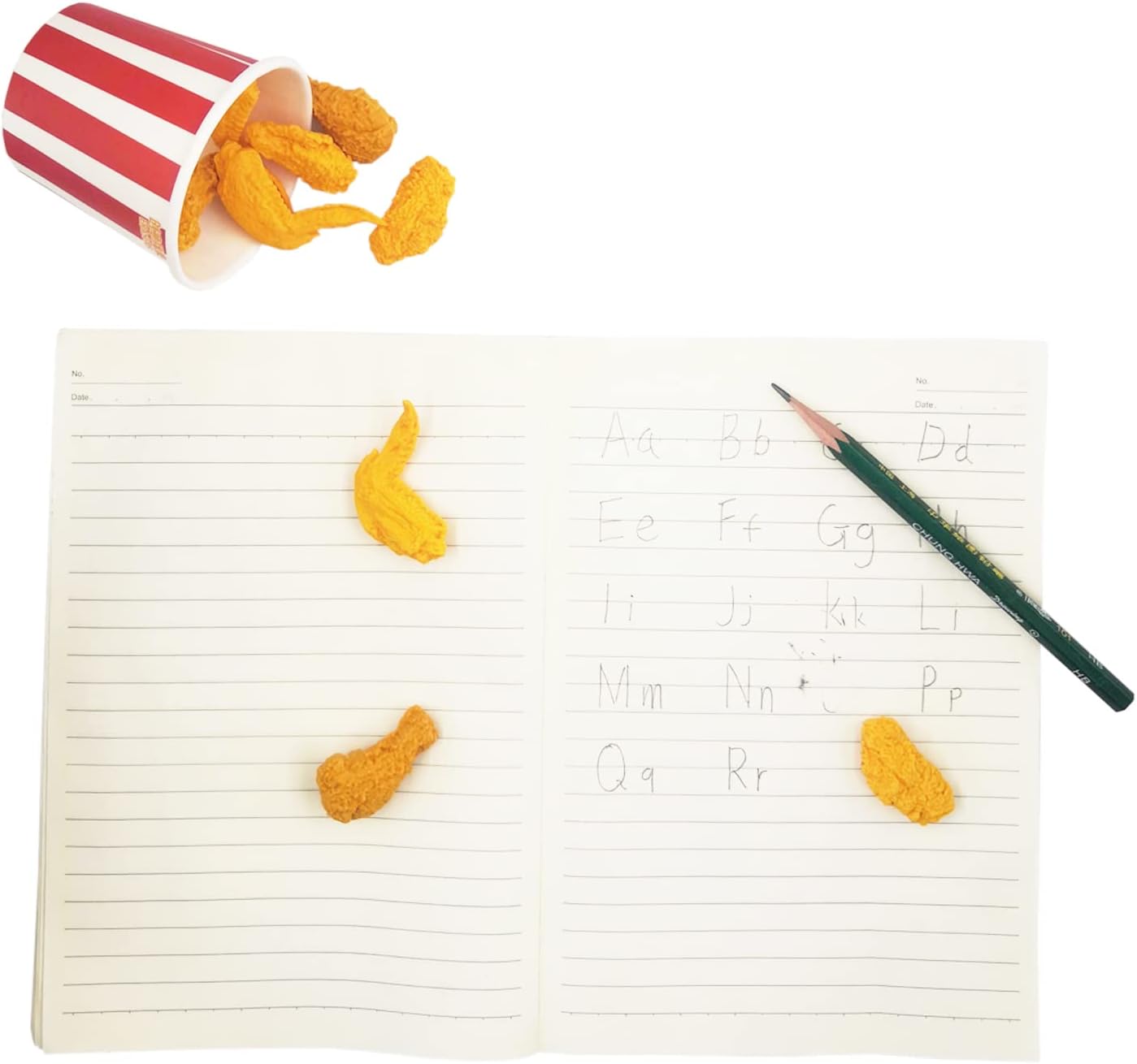 Food Erasers 27 Pack Fried Chicken Desk Pet Erasers for Kids Cute Fun School Supplies Prize Gifts Party Favors