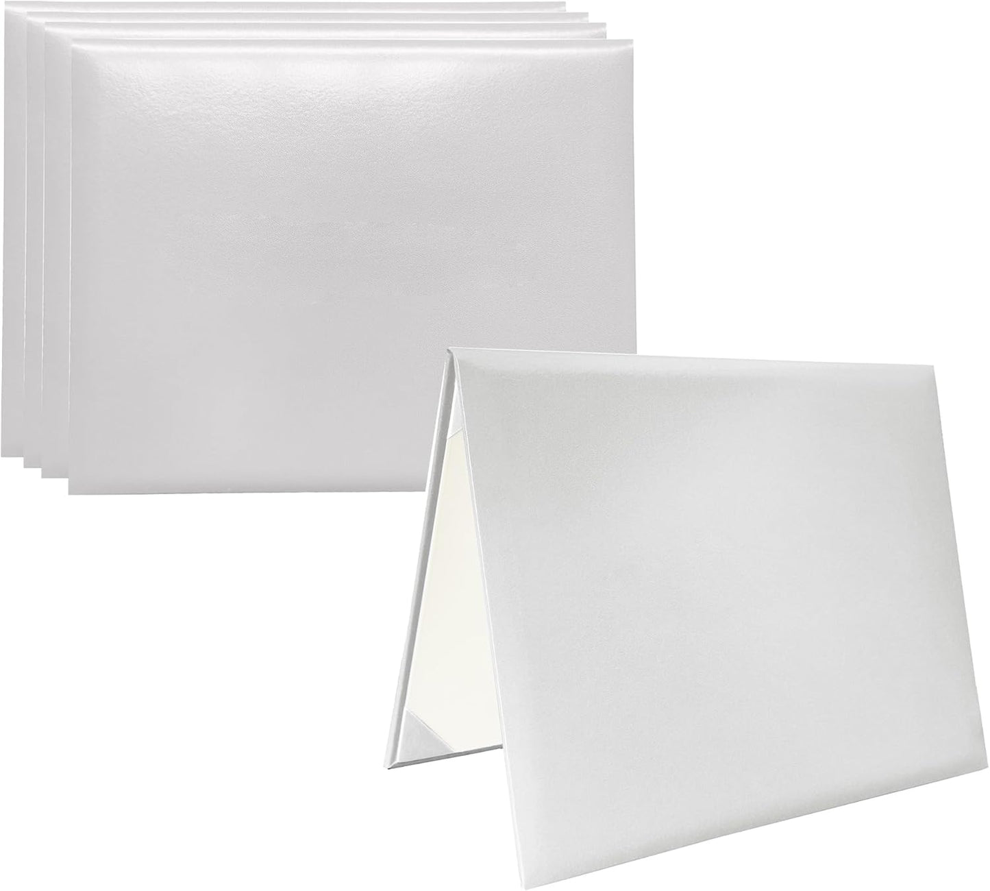 5 PCS Smooth Diploma Certificate Cover 8 1/2" x 11" White