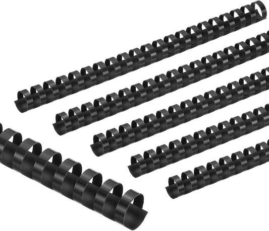 PATIKIL 20mm (3/4") Plastic Binding Combs, 50 Pcs 21 Rings Comb Binding Spines 150 Sheet Capacity Letter Size for Binding Paper Sheets Notebook Calendar Picture Album, Black