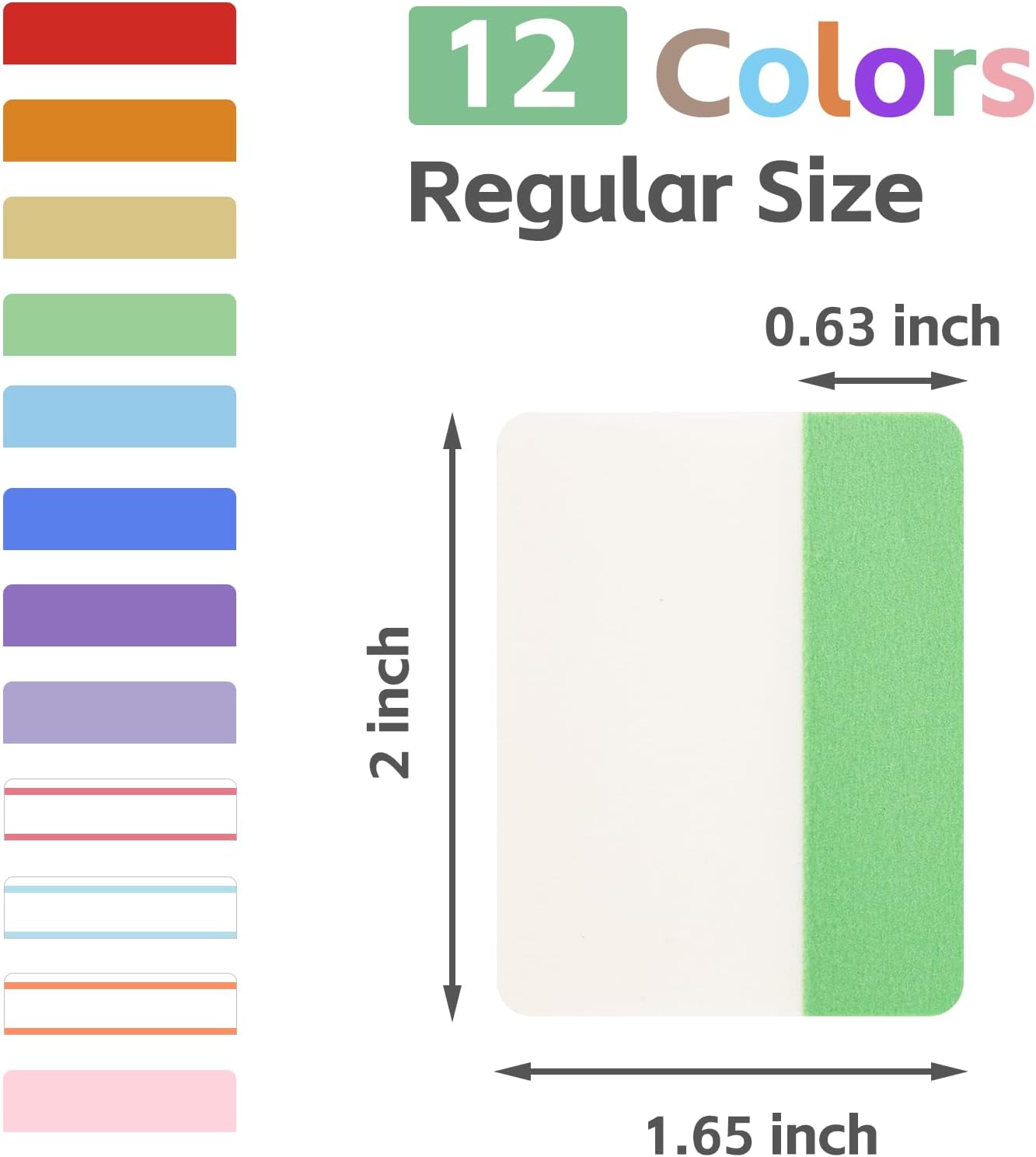 KICNIC 2 Inch New Sticky Tabs Index Tabs 240 Pieces, Colored Reading Tabs Self Adhesive, Arrow Flags Pages Markers for Binder, Books, File Folders and Notebook [12 Soft Colors]，Post It Flags