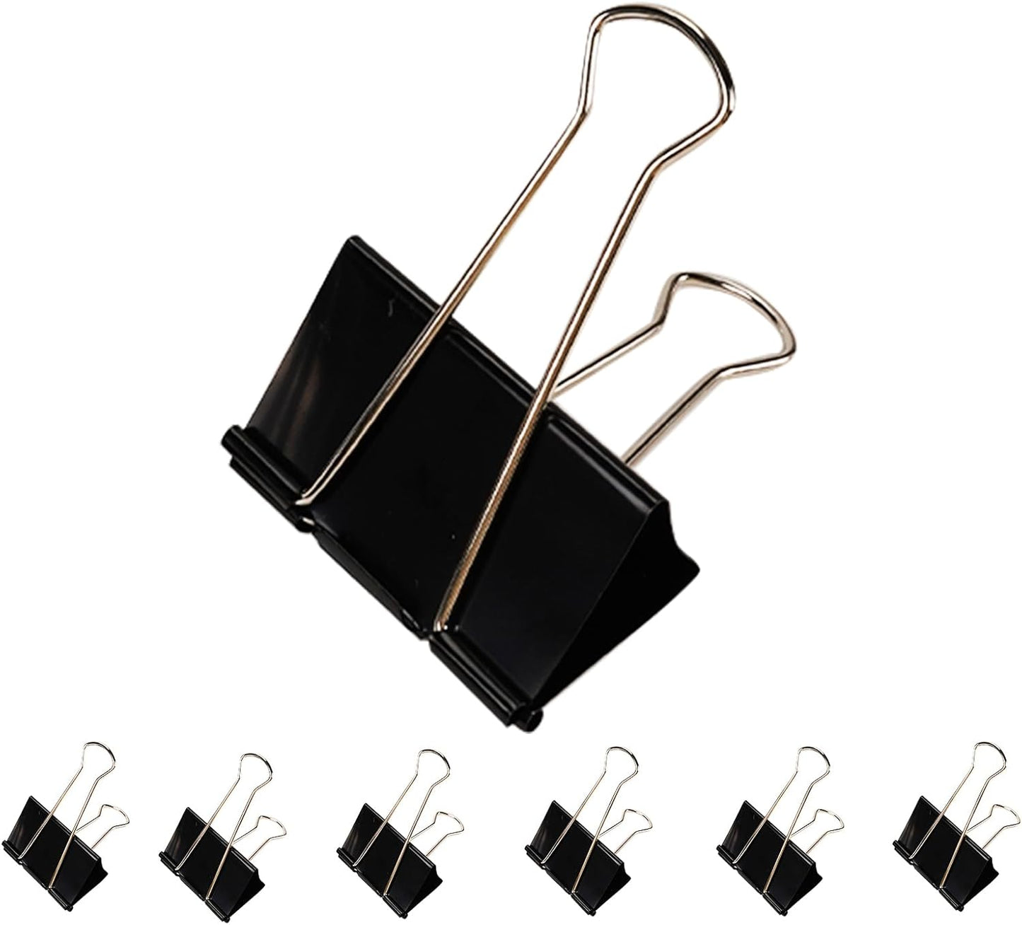 Jumbo Binder Clips 3 Inch - Extra Large Binder Clips 6 Pack, Heavy Duty Office Binder Clips for Paper, Documents, School & Office Supplies (6, 3 inch)