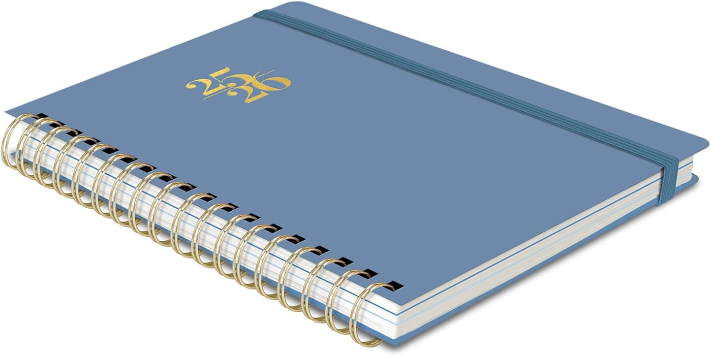 Orange Circle Studio Academic Planner 2025-2026, Amazon Exclusive, Blue Gray, Tri-Tab Planners, 17-Month Triple-Section, August 2025 to December 2026, 9.6" x 7", Weekly Monthly Planner Calendar for School or Work, Note Pages