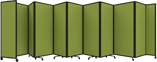 Versare Room Divider 360 Portable Wall Partition | Folding Panels | Large Freestanding Divider | Locking Wheels | Temporary Room Separator