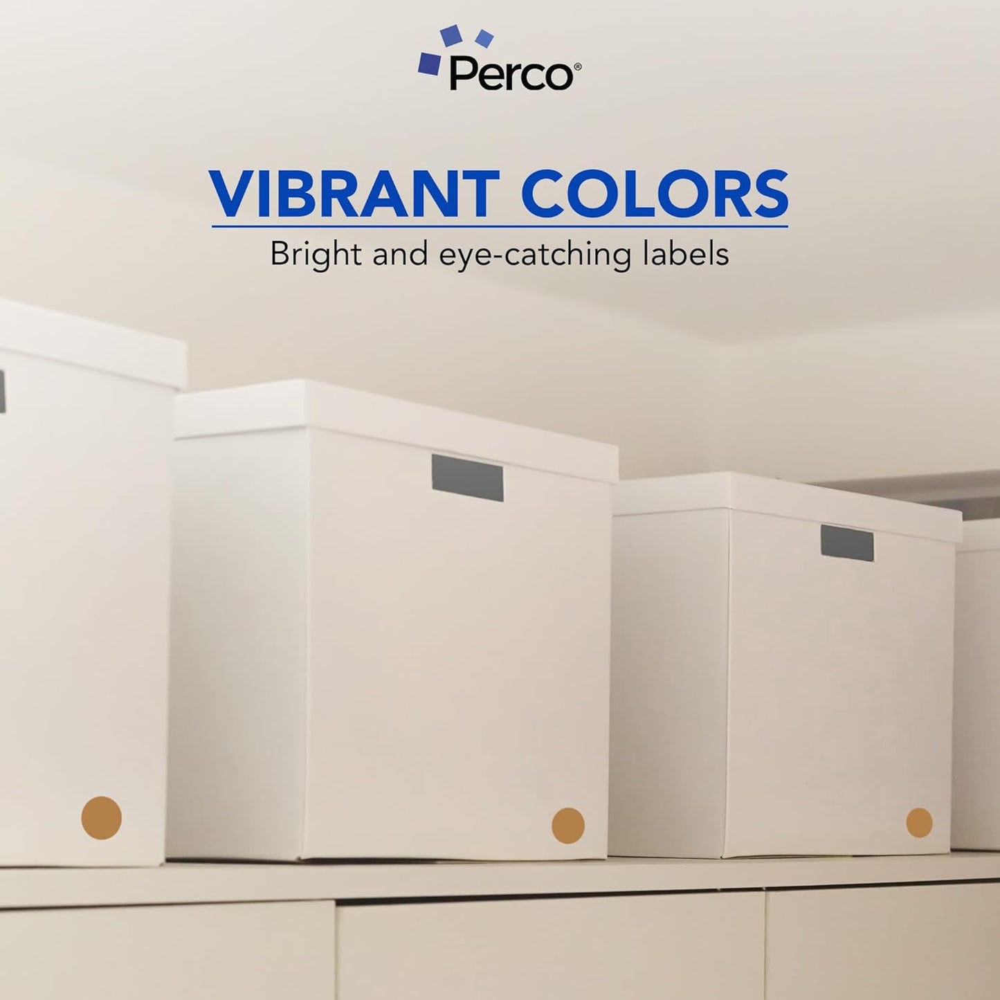 Perco Kraft Brown 1-Inch Round Circle Dot Sticker Labels with Strong and Permanent Adhesive - 1,000 Labels per Roll - Natural, Cardboard-Like Surface - Made in USA