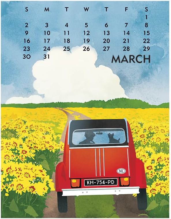 Linnea Design 2025 Poster Calendar 11 x 14" Artwork by Johanna Riley