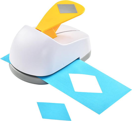 Craft Lever Punch 3 inch Rhombus Paper Punch Professional Tool for Paper Crafting DIY Projects，Gifts，Stationery，Education，Greeting Cards Arts Fun Projects